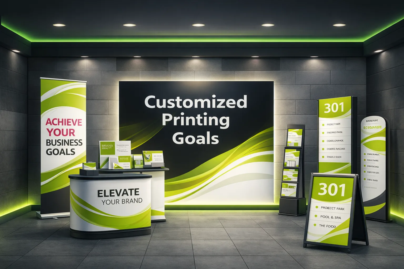 Custom printing materials supporting business growth goals